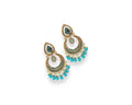 Elegant Turquoise Chandbali drop earrings