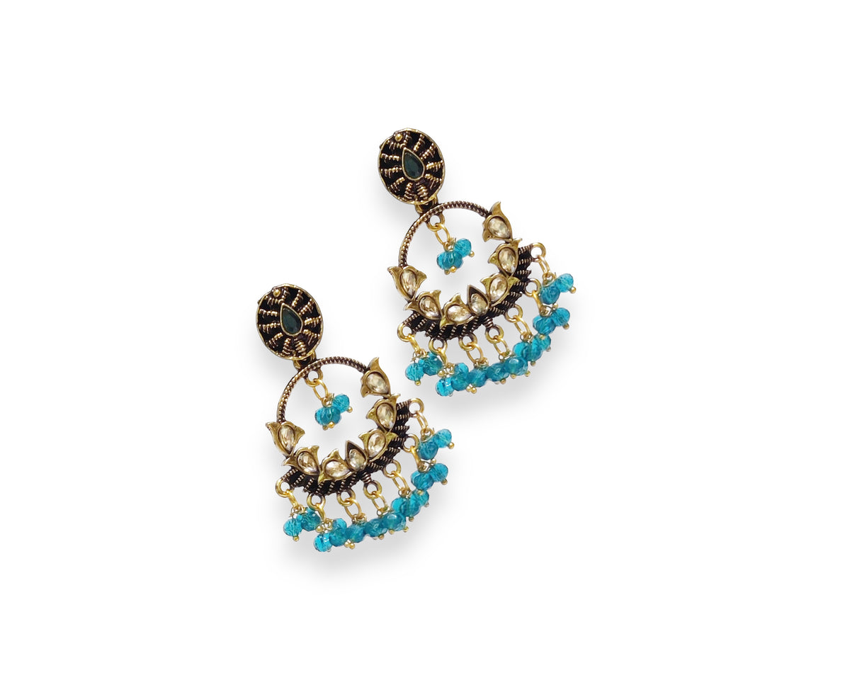 Chandbali drop earrings