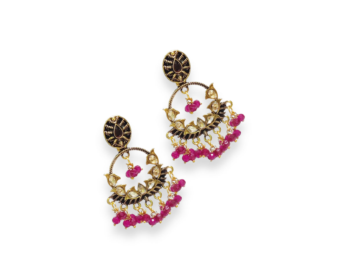Chandbali drop earrings