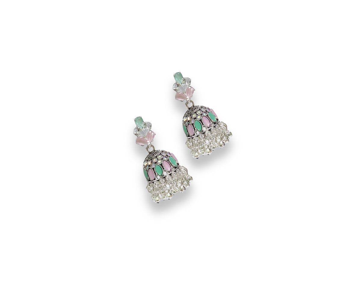 Pastel Bloom Oxidised Jhumka