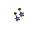 Royal Blue Floral Drop Earrings