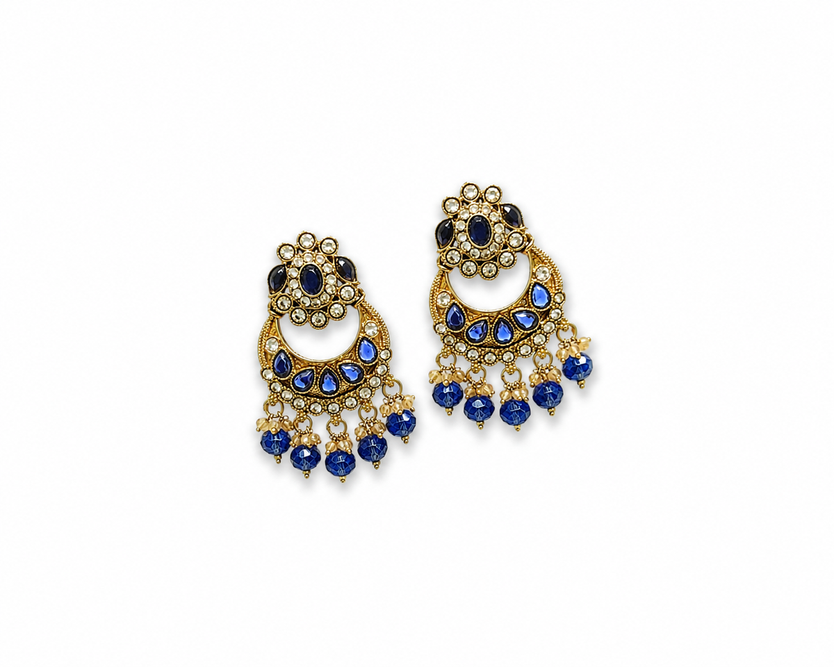 Royal Blue Stone Chandbali