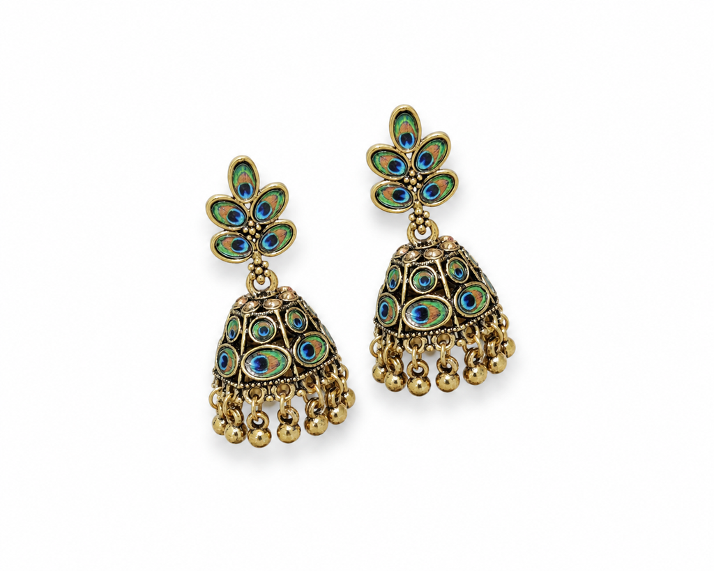 Peocock Feather Jhumka