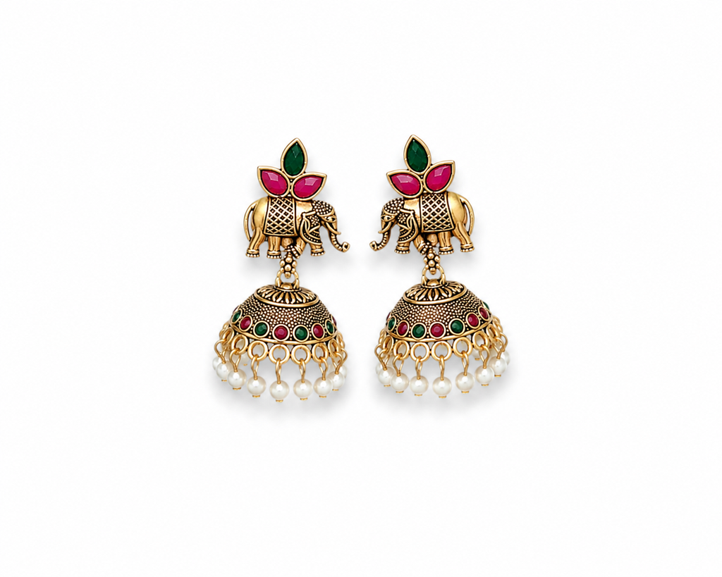 Elephant Multicolor Jhumka