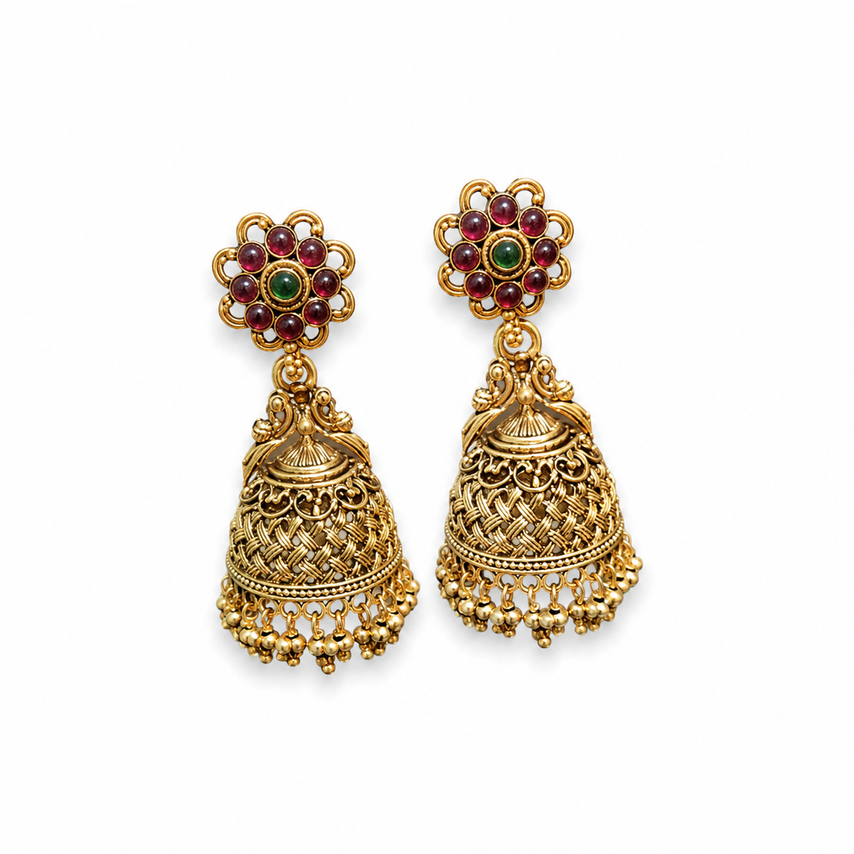 Antique Floral Jhumka