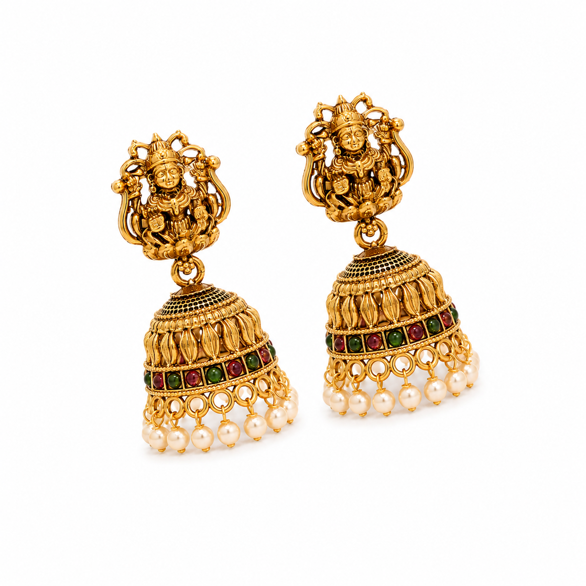 Antique Temple Lakshmi Jhumka