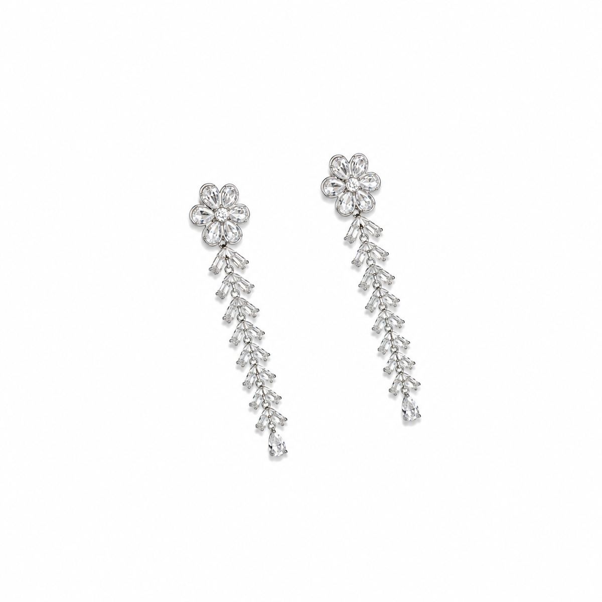 Crystal Bloom Drop Earring