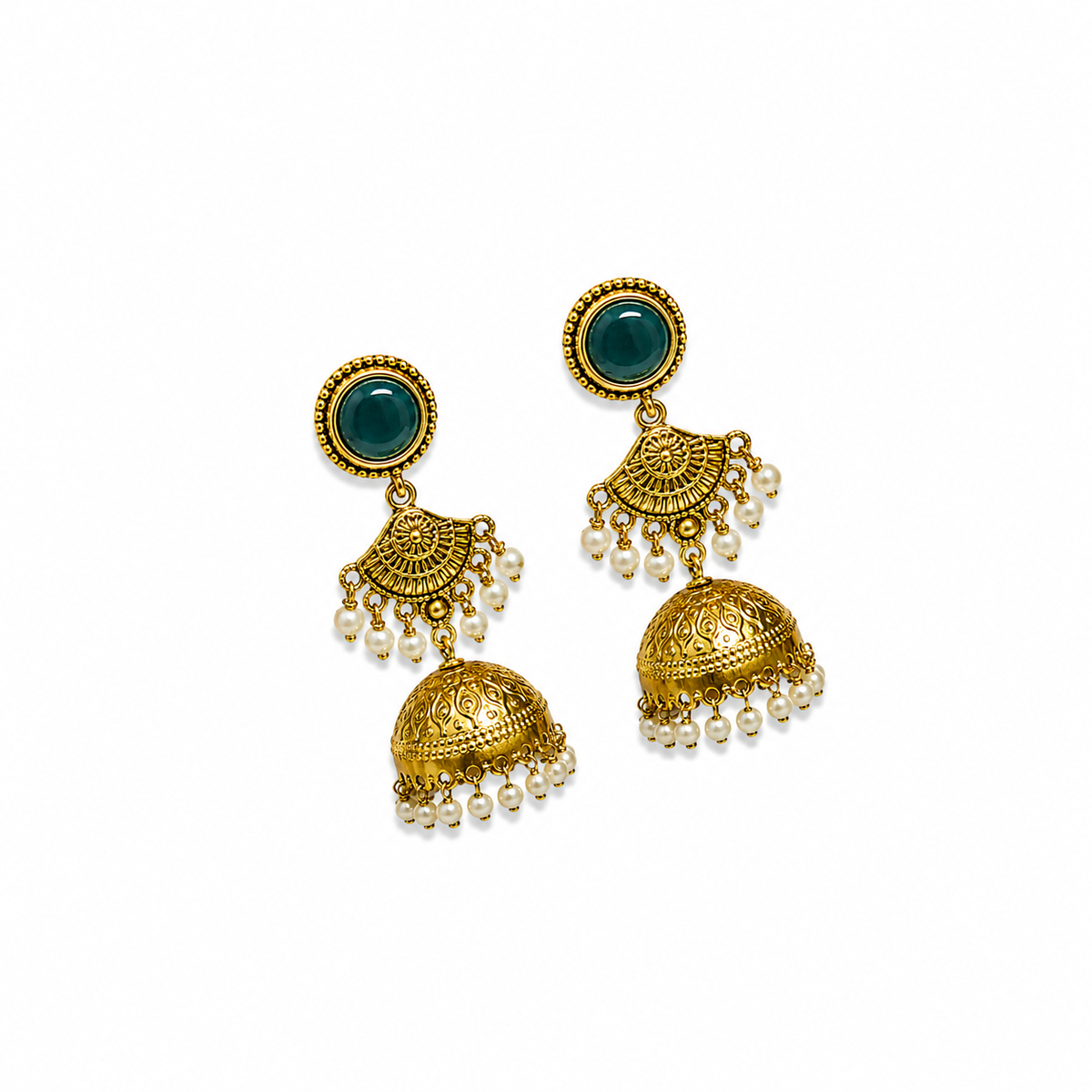Light Blue Dome Jhumka