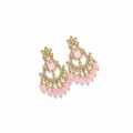 Blush Bloom Kundan Statement Earrings
