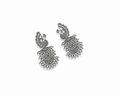 Oxidised Paisley Drop Earring