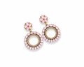 Blush Bloom Pink Stone Earrings