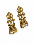 Temple Goddess Layered Petal Jhumka