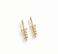 Crystal Leaf Drop Earrings