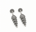 Oxidized Silver Peacock Jhumka