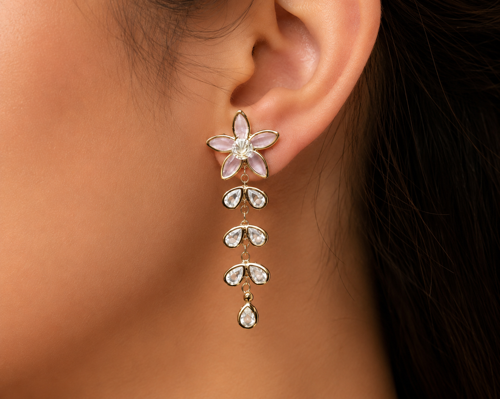 Crystal drop earring
