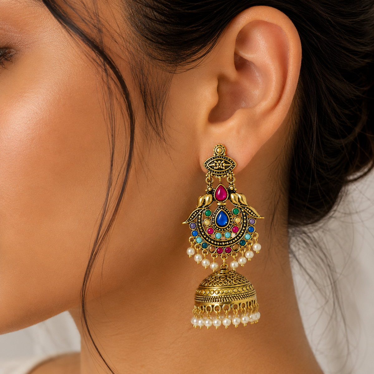Multicolor Paisley Jhumka