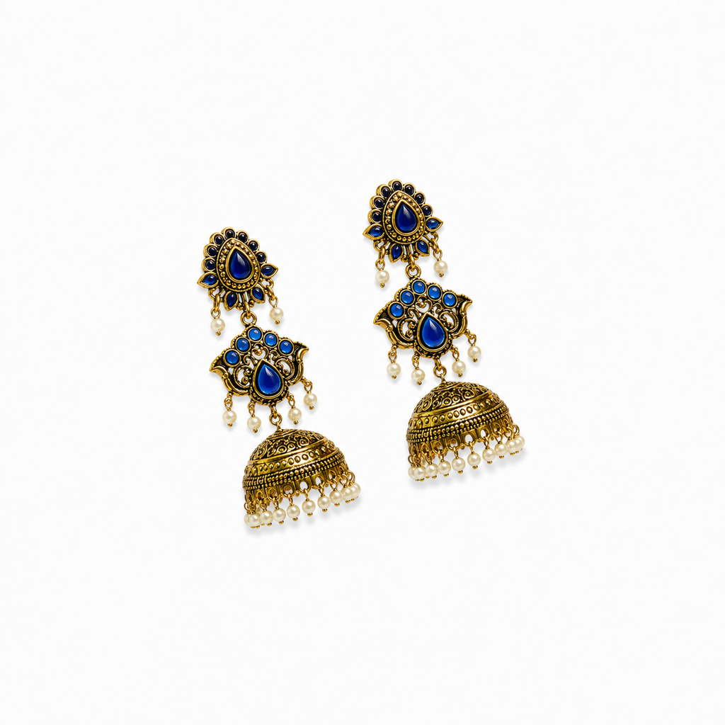 Royal Sapphire Jhumka