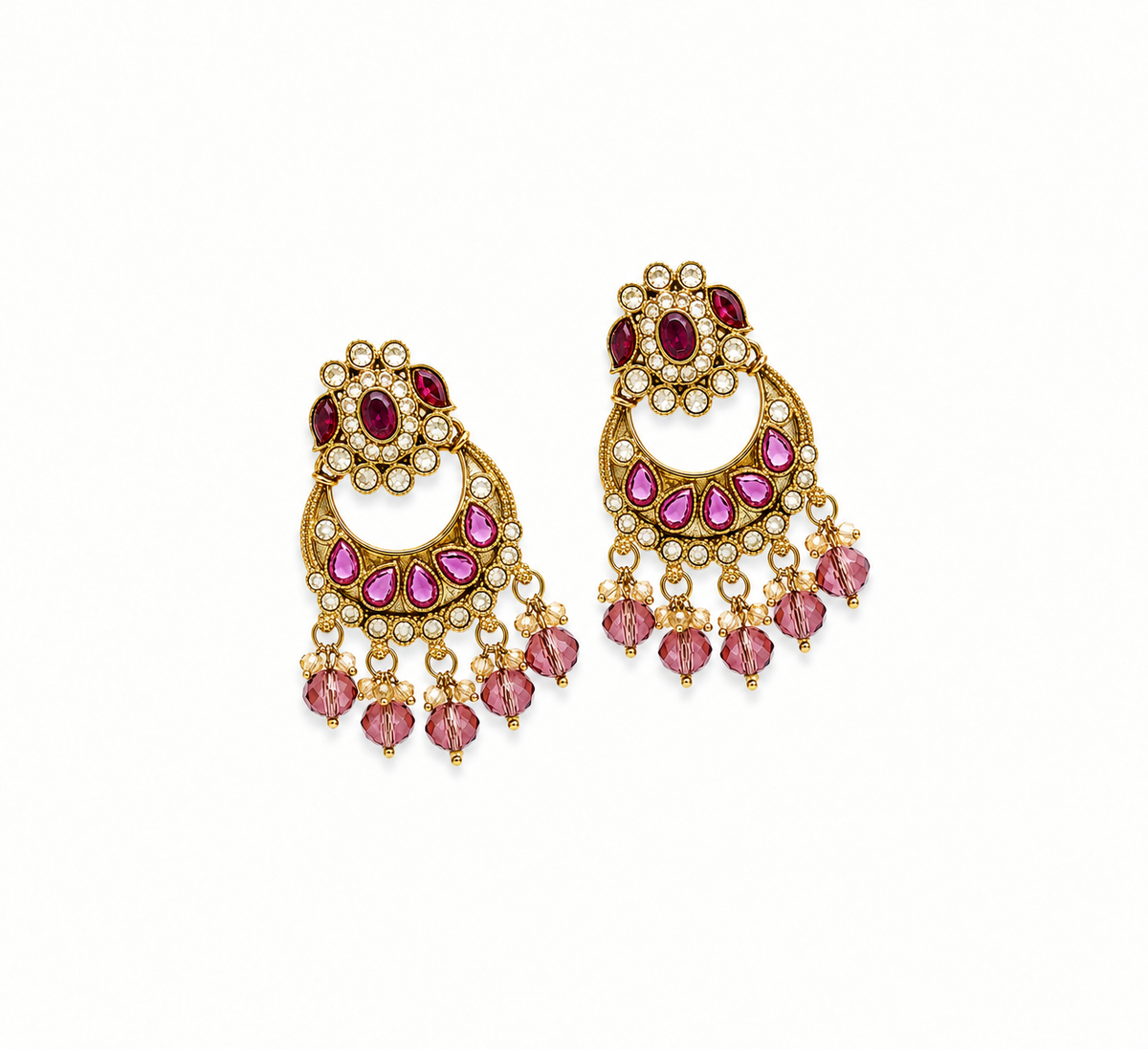 Amethyst Radiance Chandbali