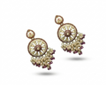 Ruby Pearl Floral Chandbali