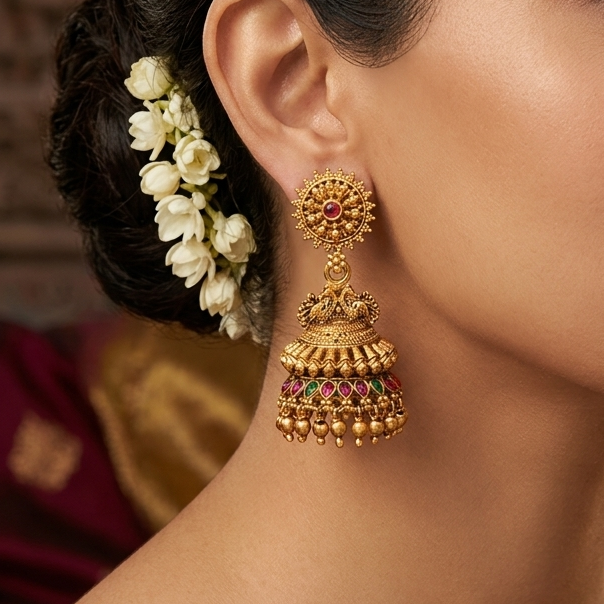 Antique Temple Jhumka