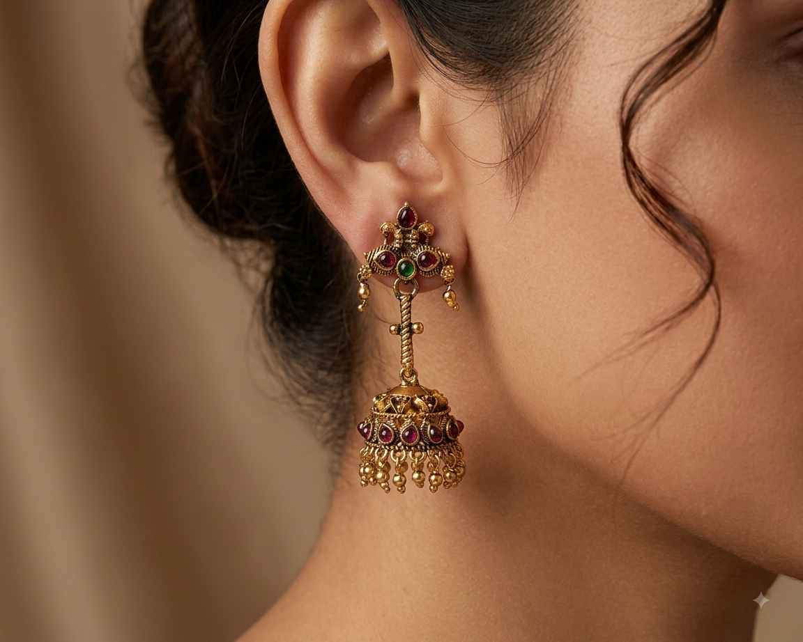 Antique Temple Jhumka