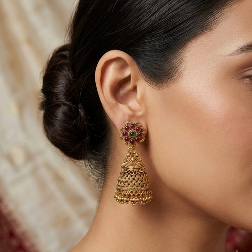 Antique Floral Jhumka