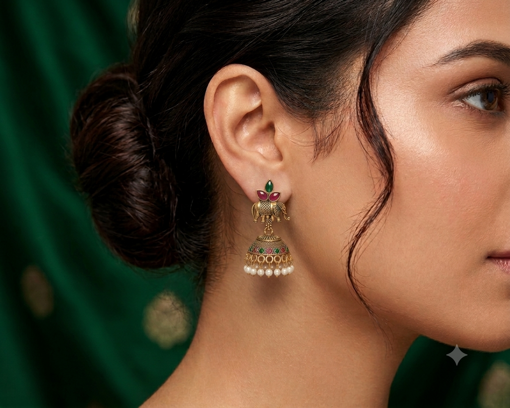 Elephant Multicolor Jhumka