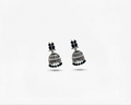 Oxidized Silver Black Bead Jhumka