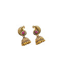 Elegant Peacock Motif Jhumka