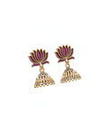 Purple Lotus Antique Jhumka