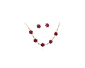 Ruby Floral Necklace Set