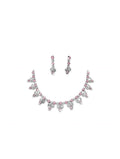 Silver Floral Necklace Set