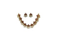 Antique Ruby Necklace Set with Pearl Drops