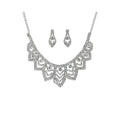 Silver-Tone American Diamond Necklace Set
