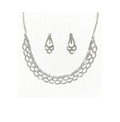 Silver-Tone American Diamond Necklace Set