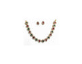 Traditional Gold-Tone Pearl Necklace Set